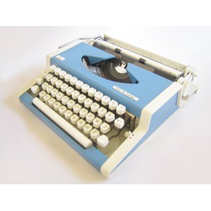 Пишущая машинка Unis de Luxe голубая